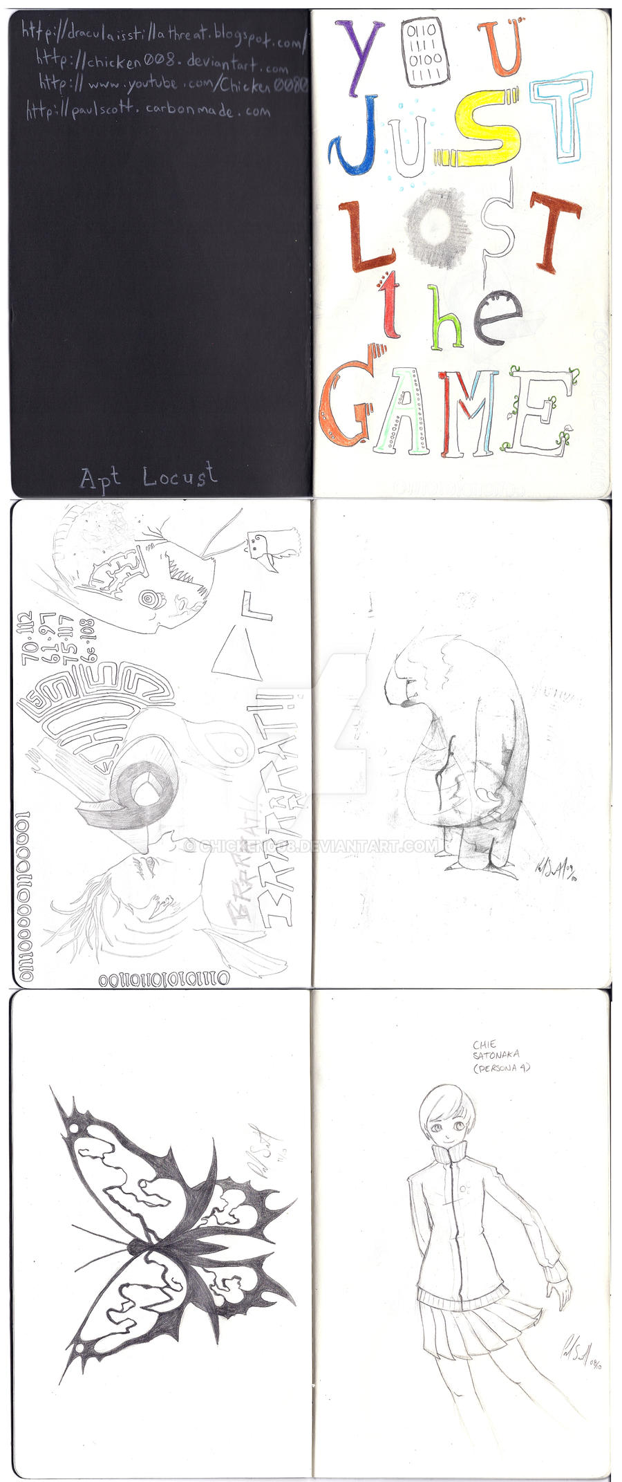 Sketchbook Project Pages 1-6