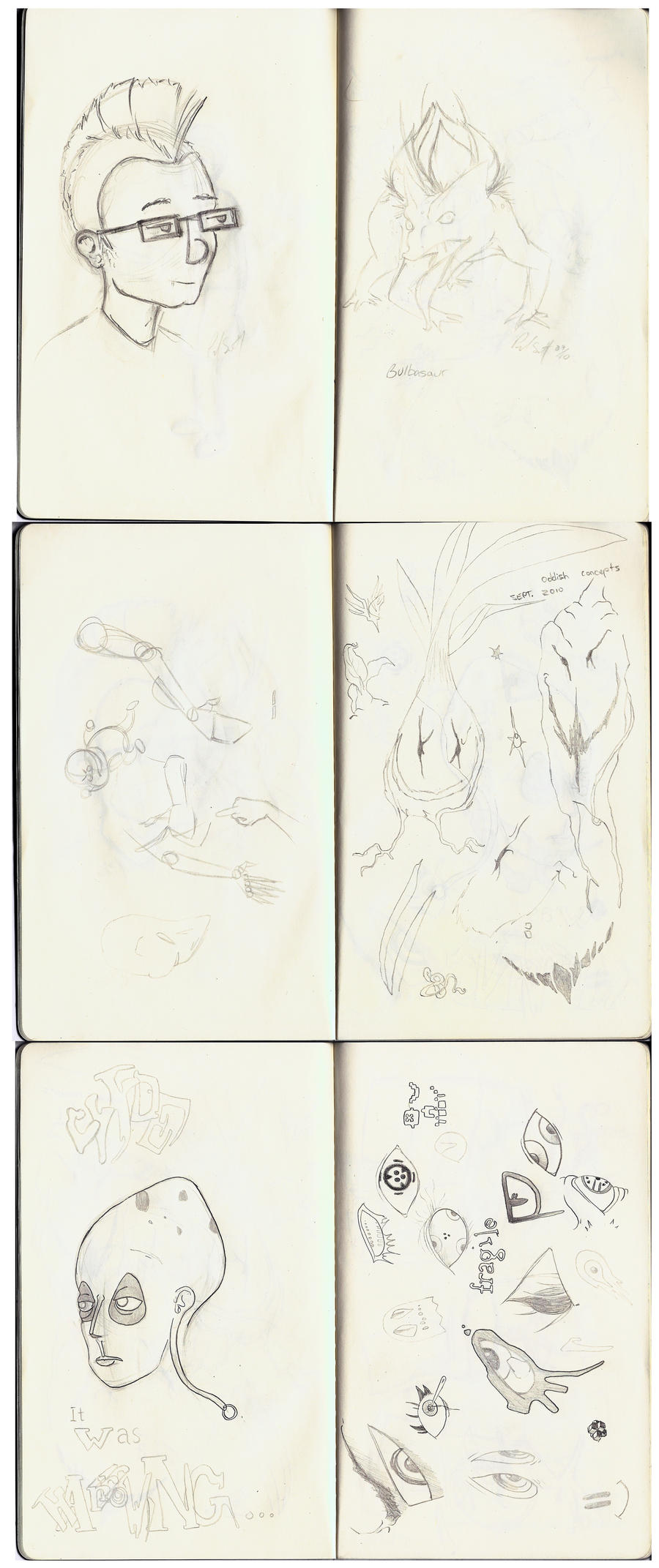 Sketchbook Project Pages 13-18