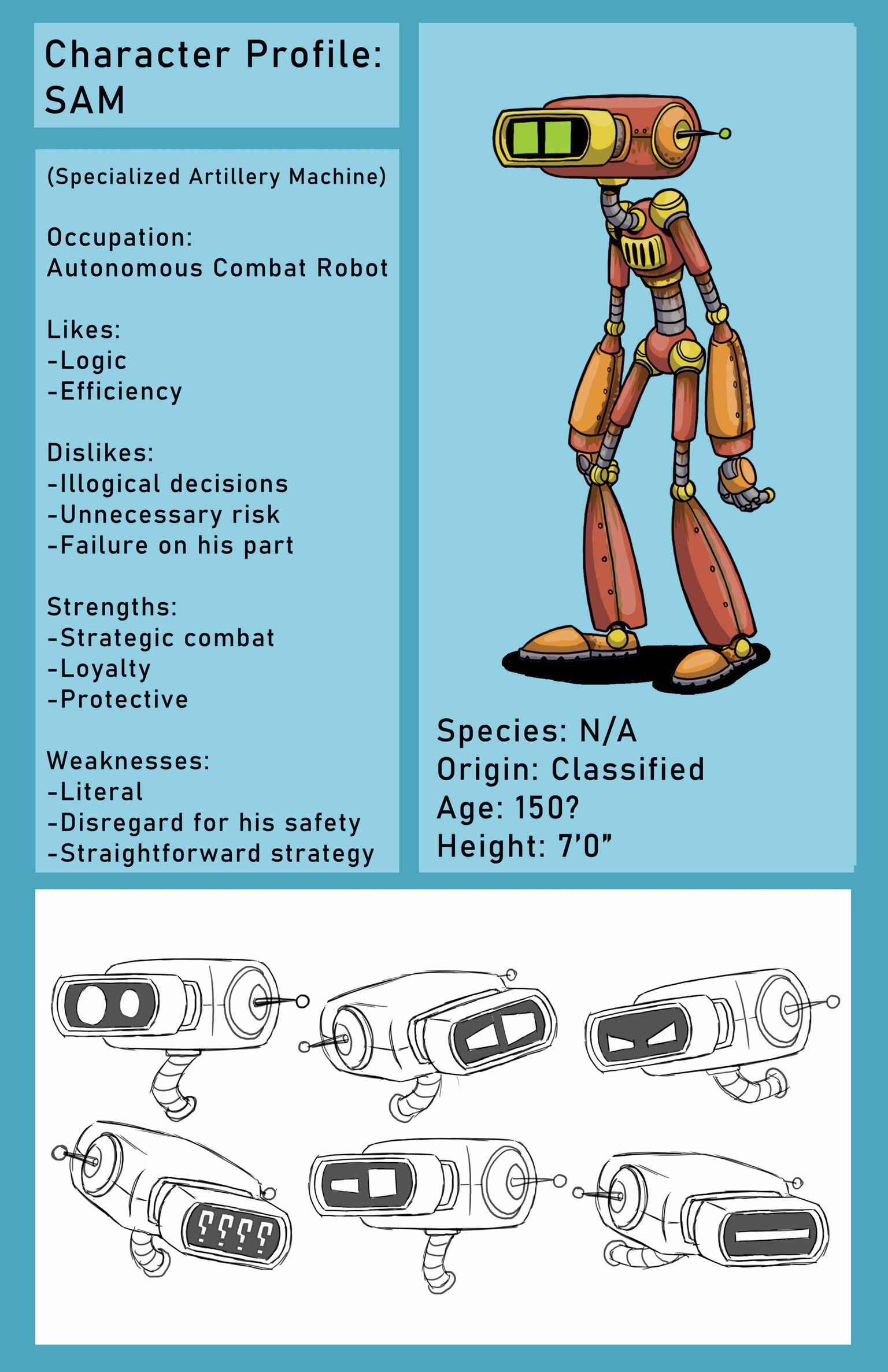 SAM Character Profile by LoreleiShannon on DeviantArt