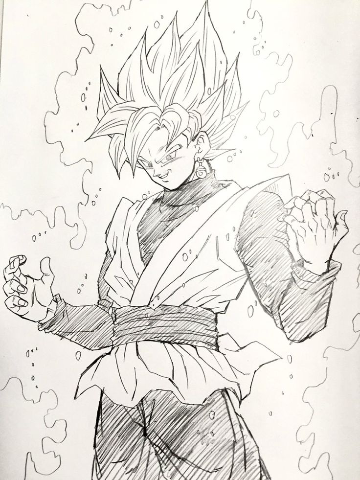 Desenho, Goku Black Super Sayajin Rosé