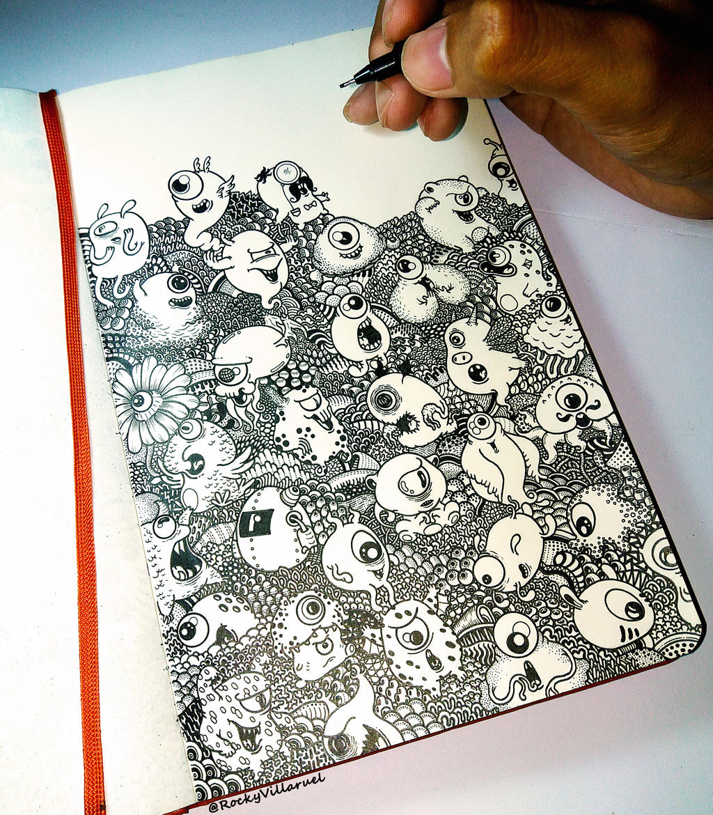 Detailed Moleskine Doodles Illustrations and Drawings