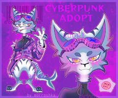 Cyberpunk cat adoptable (OPEN) by Morroshka