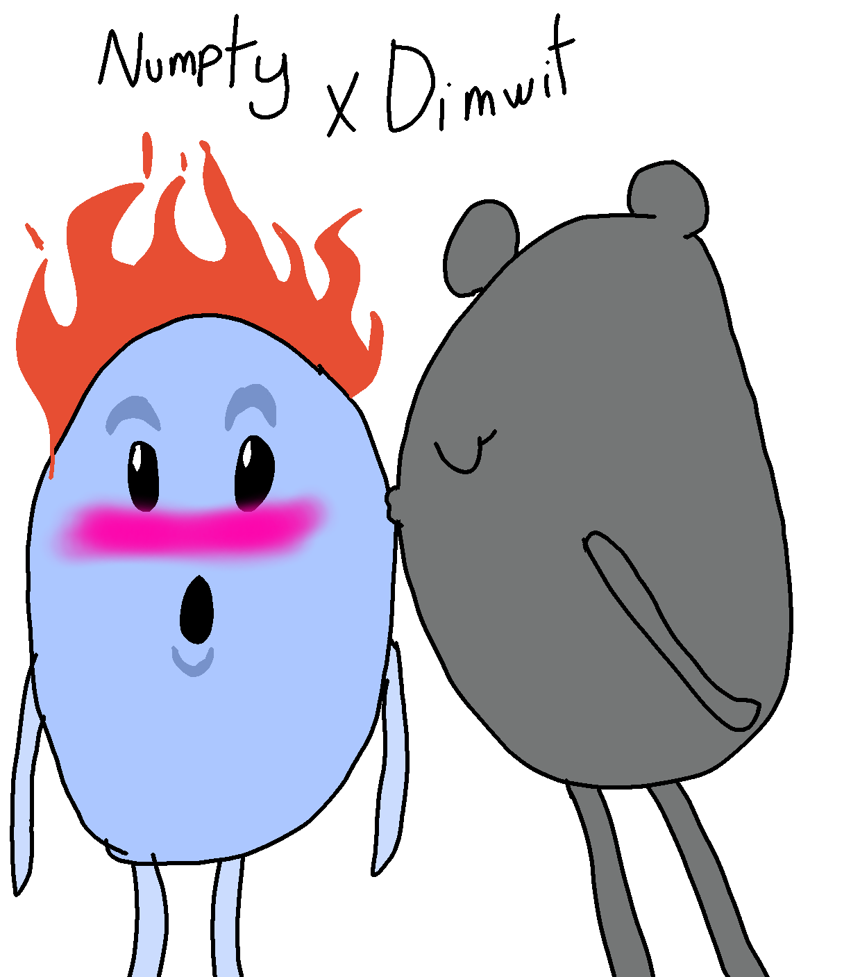 Dimwit kisses Numpty (DWTD style) by MeowKitty5 on DeviantArt