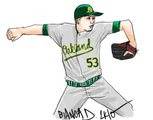 A's pitcher Cahill