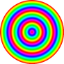 72 circle rainbow water ripple