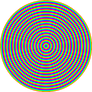 360 circles rainbow ripple