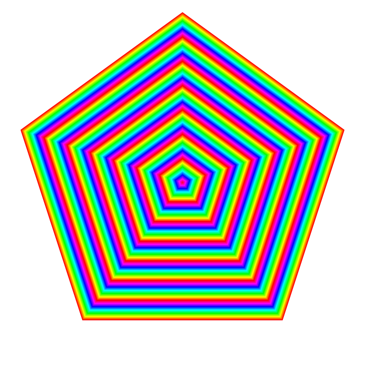 168 pentagons 24 color by 10binary on DeviantArt