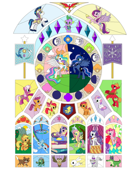 My Little Pony Stained Glass Layout