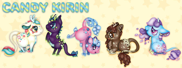 Candy Kirin Character Designs