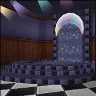 waterfall in the pacesetter lobby from toontown corporate clash