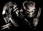 Alien vs Predator Scratchboard by RTyson