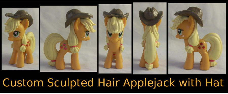Applejack Cap Pattern Custom Sculpted/Hard Hair Applejack with Hat by Gryphyn-Bloodheart on ...