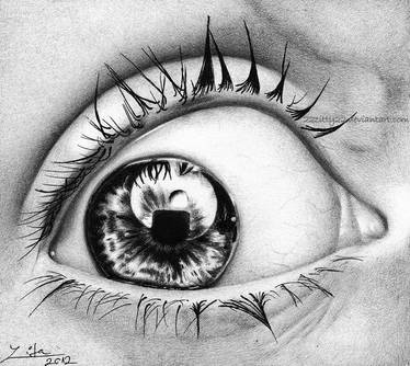 Eye pen drawing