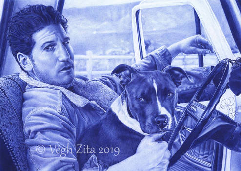 Jon Bernthal pen drawing