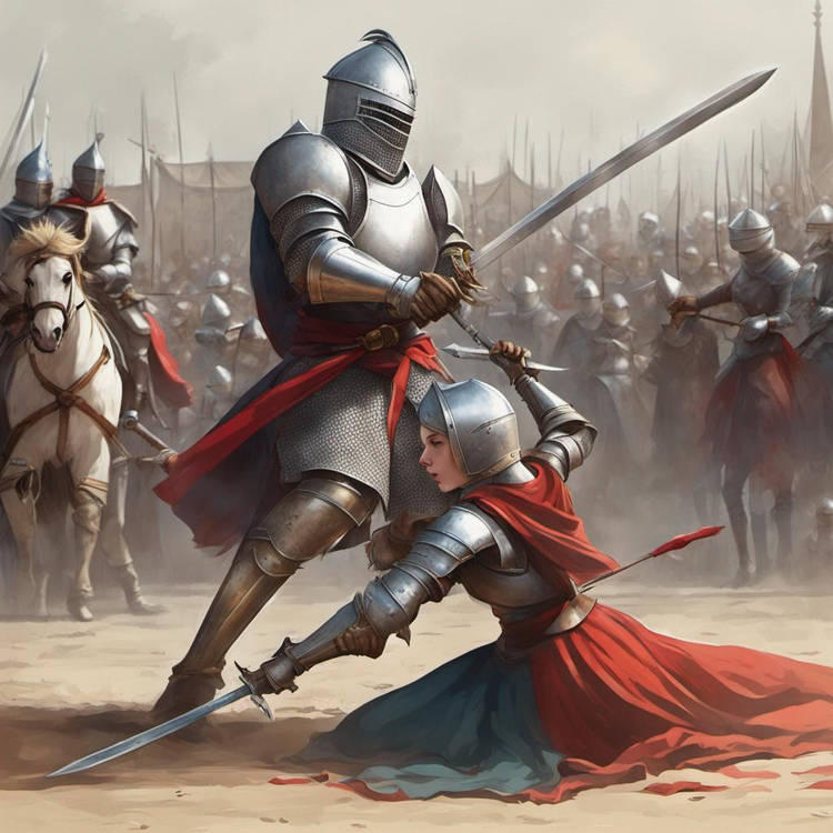 By Defeated Defeated by Knight in battle by AiArtistimage on DeviantArt