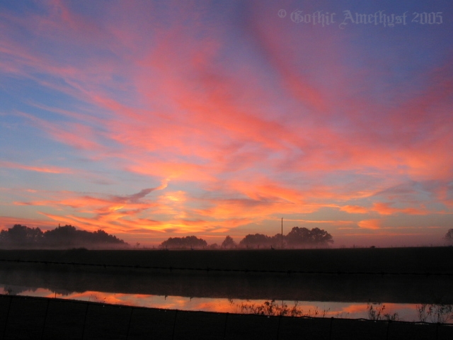 Cold morning sunrise