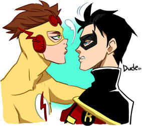 Kid Flash and Robin