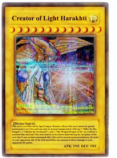 horakhty yugioh card Creator Of Light Yugioh ORICA Card Lot of