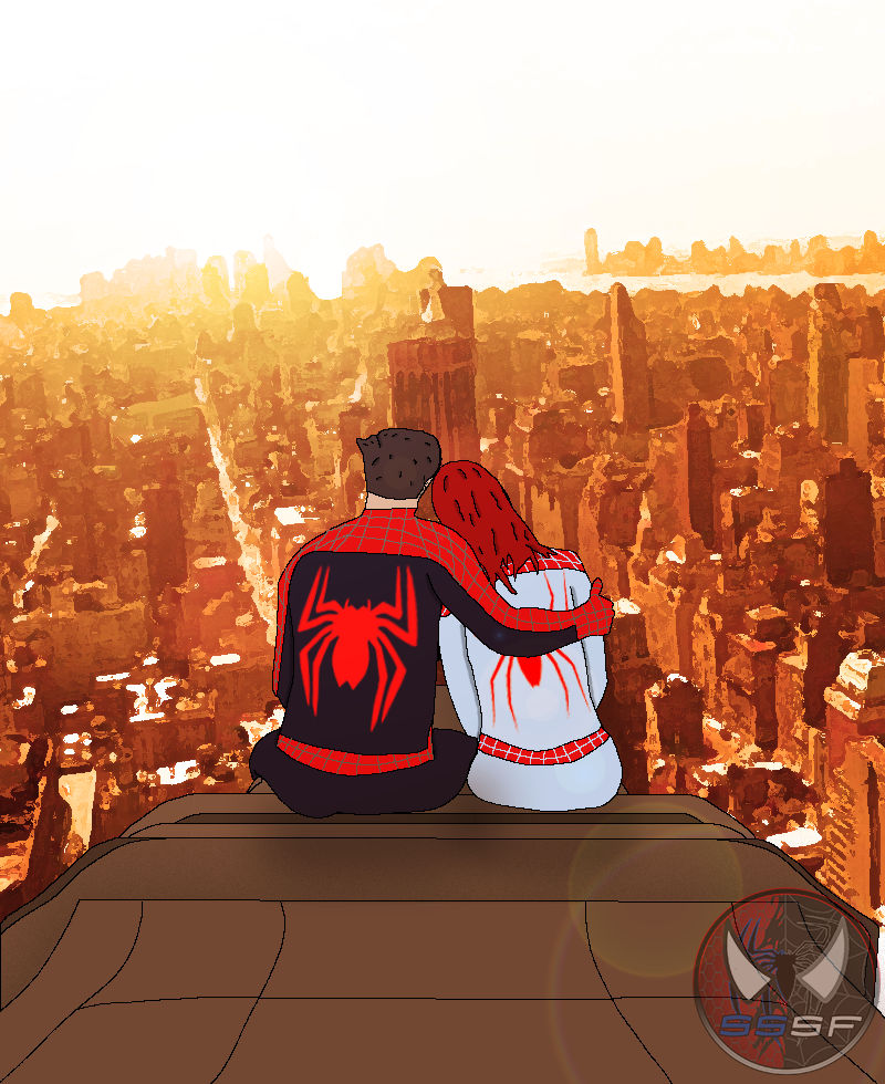 Peter and MJ on the Chrysler Building (Sam Raimi) by SuperiorSpyder2002 ...