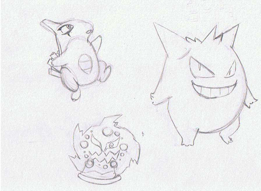Pokemon Stack Drawing pokemon team sketches by BunniHunni on DeviantArt