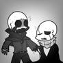 Nightmarionne and Gaster chibi