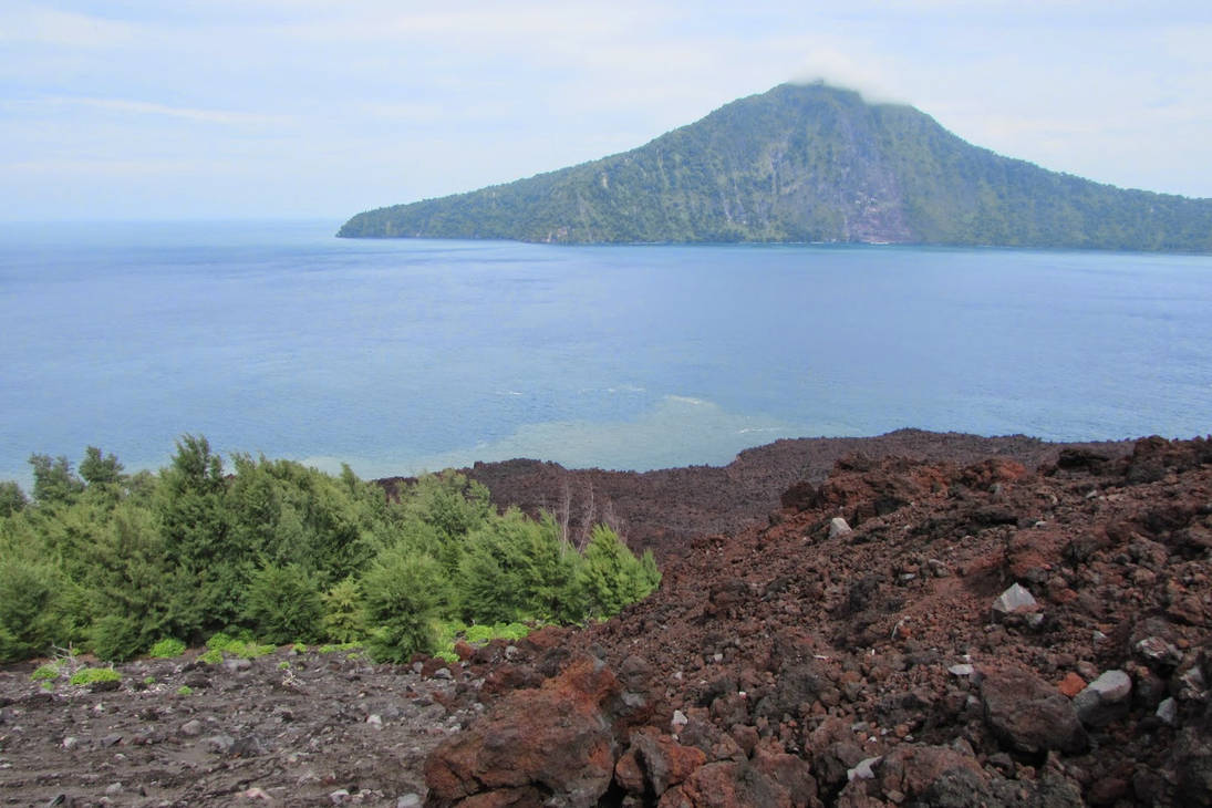Rakatar Rakata Island Seen From Anak Krakatau Island by MillerTheCockroach on ...