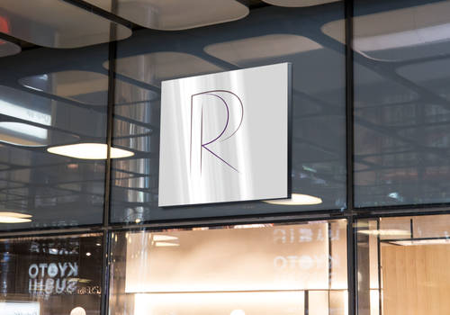 Letter P and R logo presentation