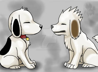 Snoopy and Akamaru