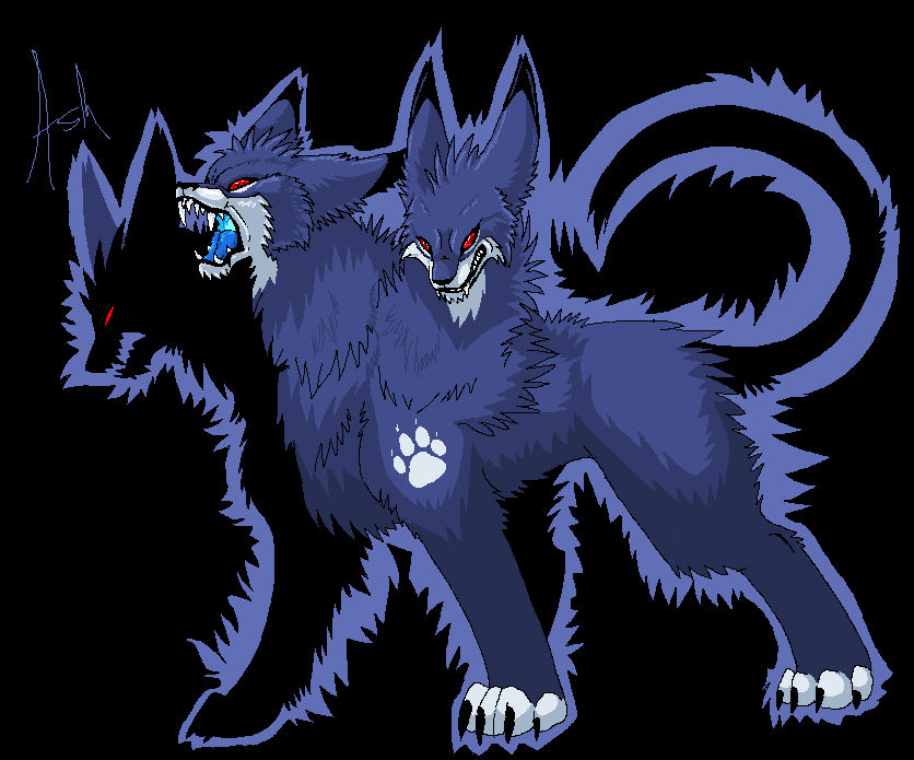 Syberus Wolves Cerberus by Ash-Dragon-wolf on DeviantArt