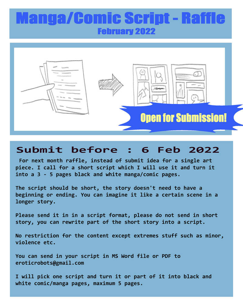 Raffle Script Manga/Comic Script - Raffle for February 2022 by AlltheFantasies on ...