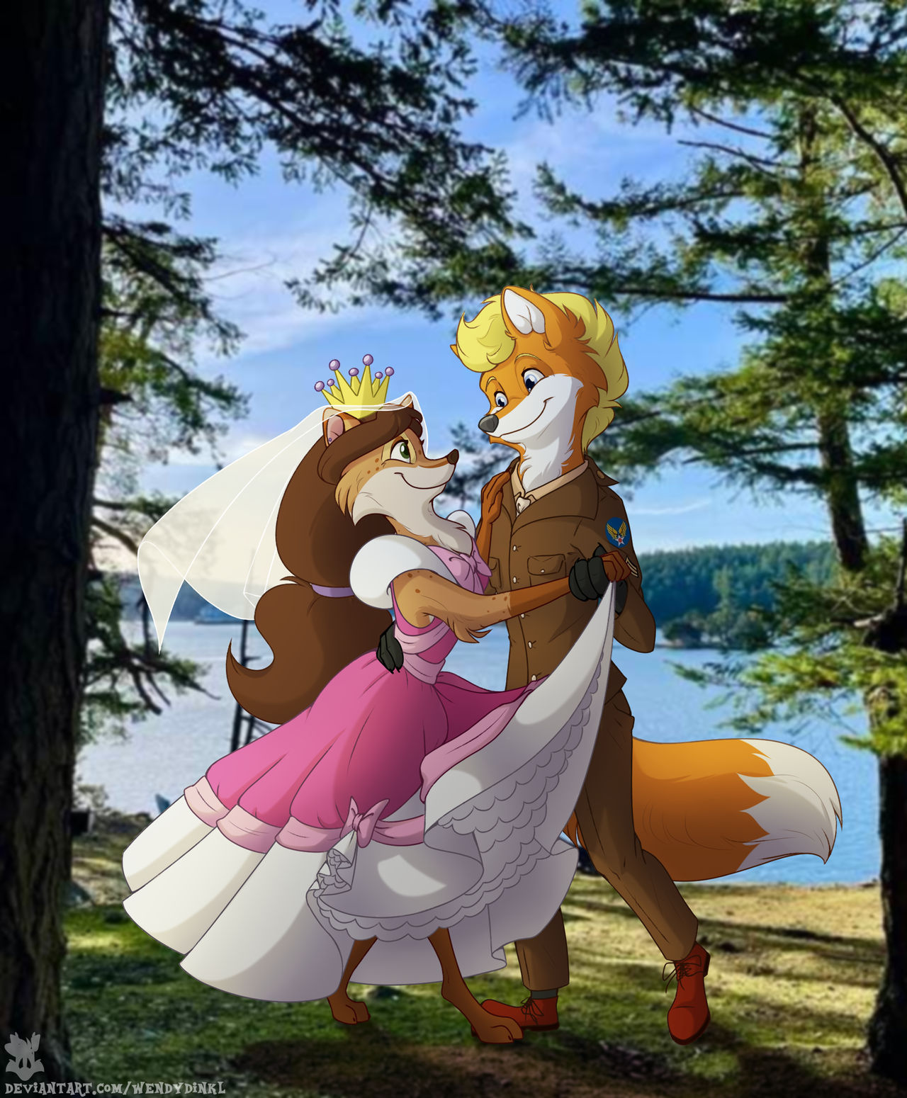 Deviantart Foxes Dance of the enamored foxes by WendyDinkl on DeviantArt