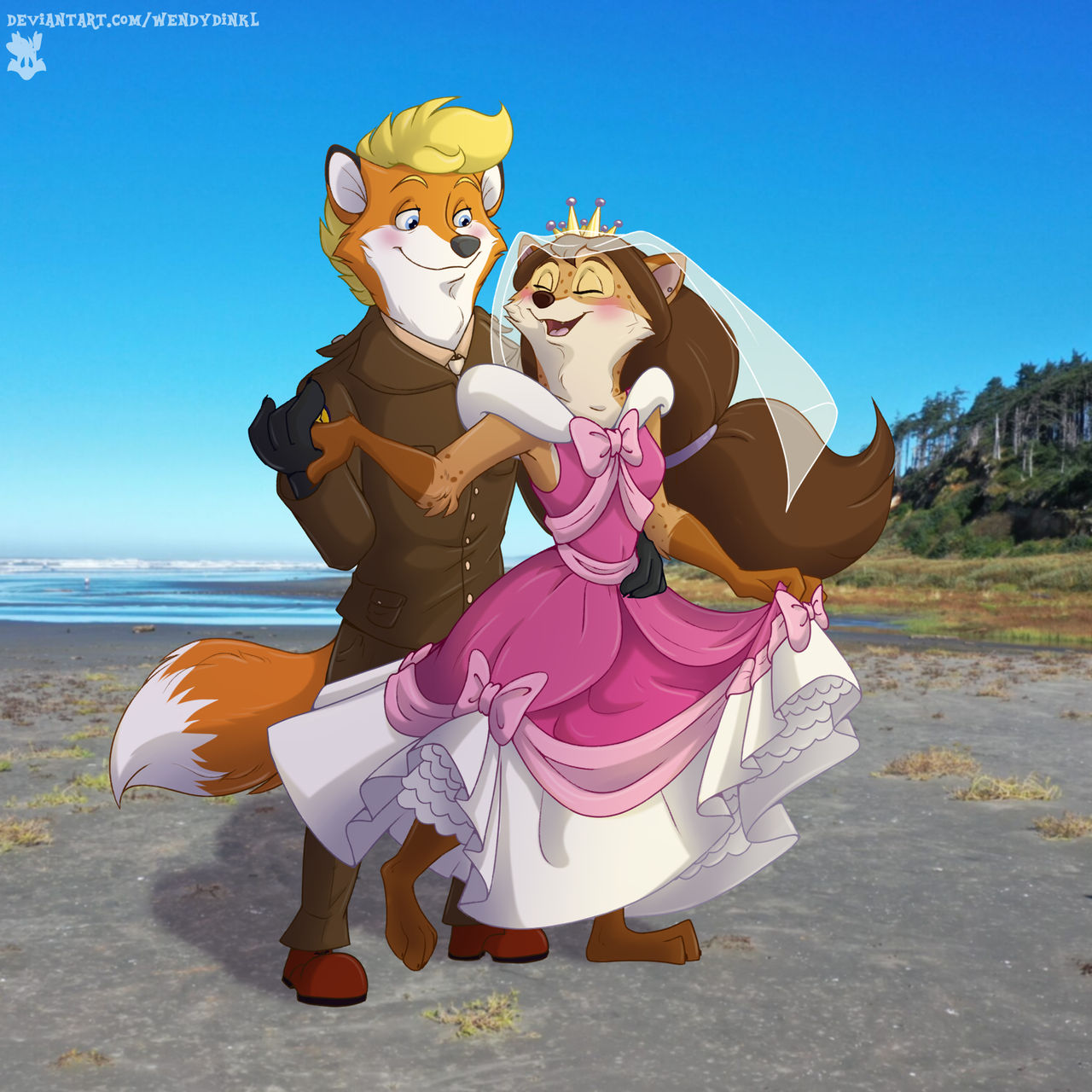 Deviantart Foxes Dance of the enamored foxes by WendyDinkl on DeviantArt