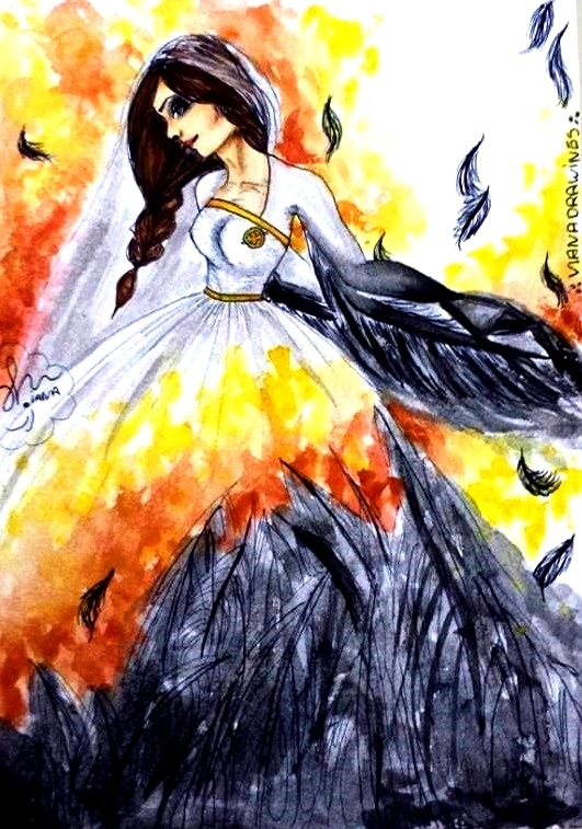 katniss yellow dress Cinna's Purposeful Designs for Everdeen Hunger Games costume design inspiration
