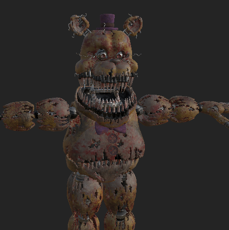 Nightmare Fredbear Character Render by TheUnbearable101 on DeviantArt