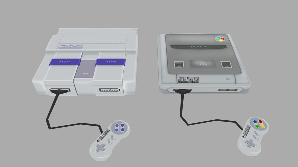 Super Nintendo Console Models by TheCrucius on DeviantArt