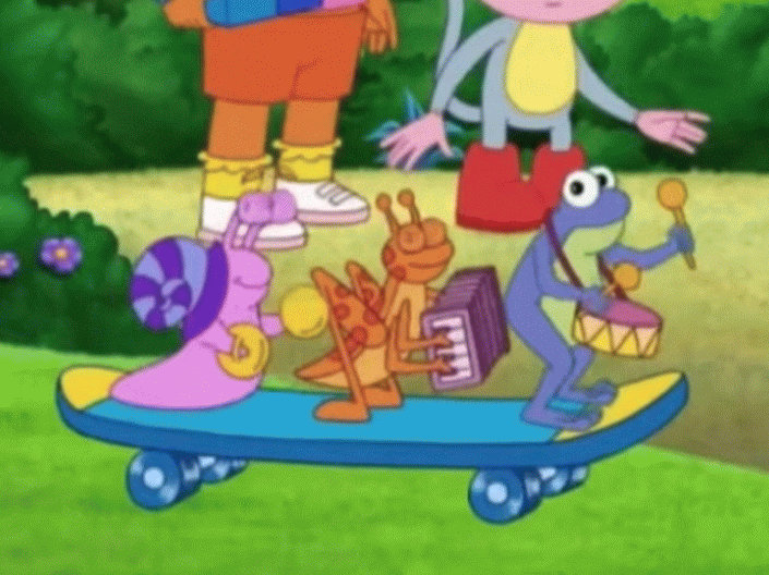 The Fiesta Trio Riding on a Skateboard by mimimeriem on DeviantArt