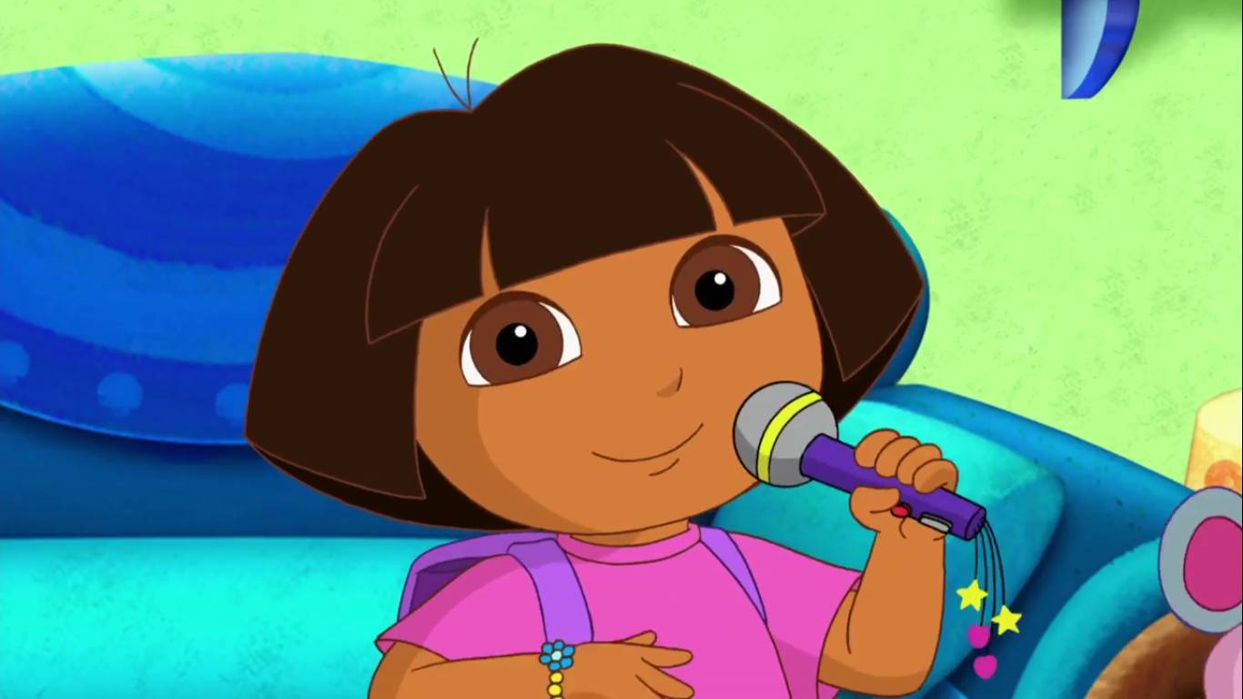 Dora Rocks Facebook Dora with her Microphone by mimimeriem on DeviantArt