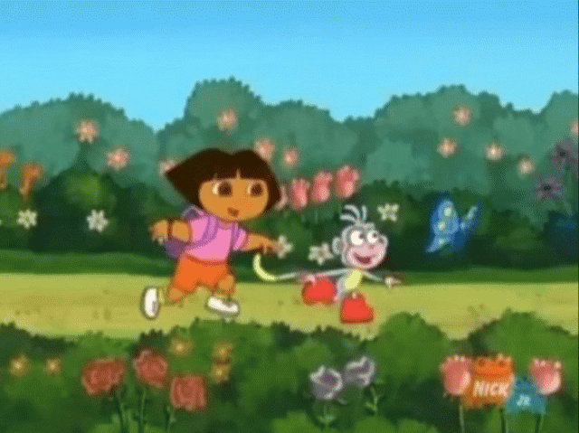 Dora and Boots Flapping with a Butterfly by mimimeriem on DeviantArt