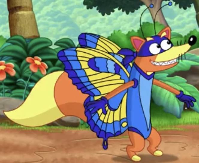 Swiper Wearing a Butterfly Costume by mimimeriem on DeviantArt