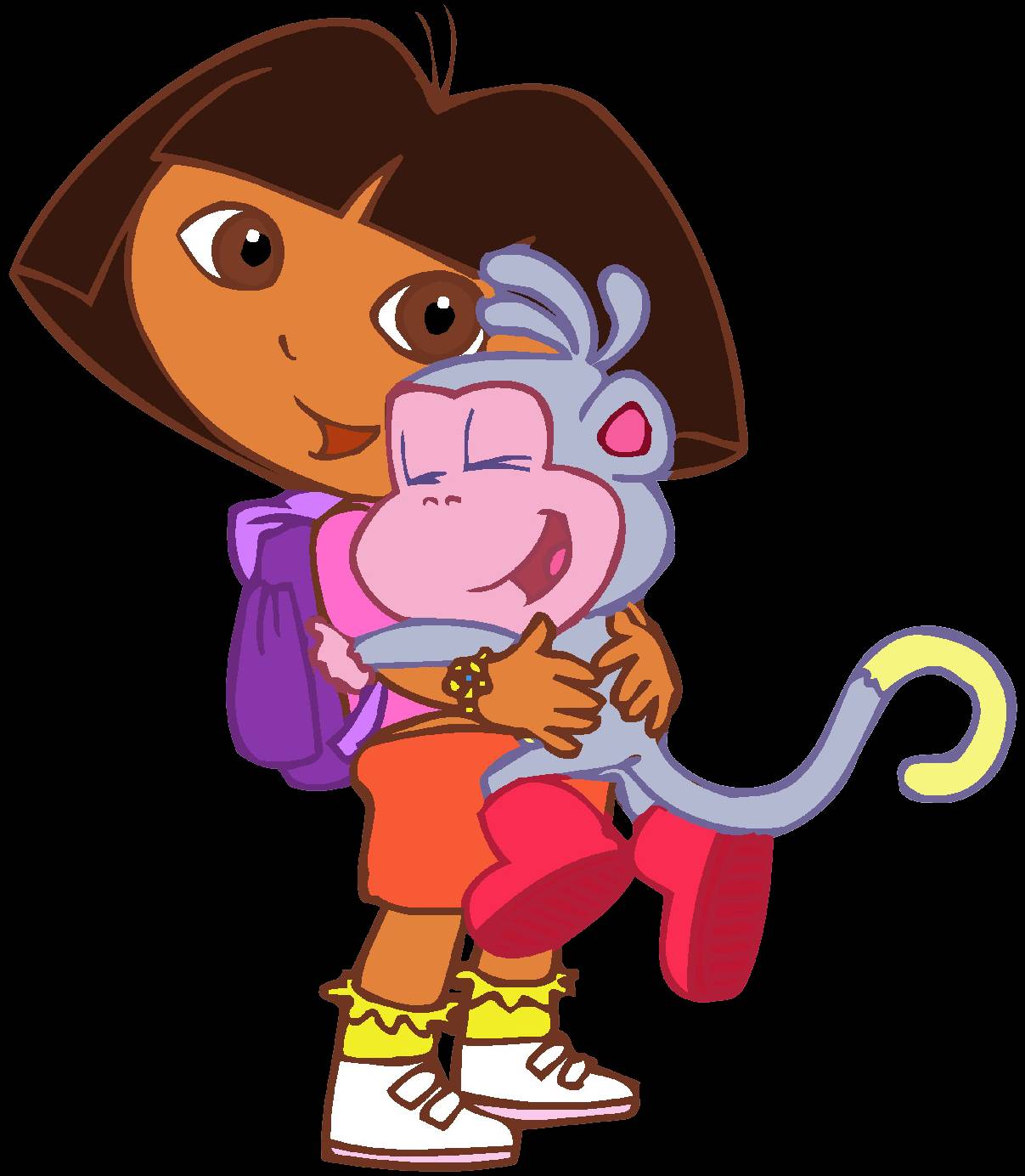 Dora and Boots Hugging by mimimeriem on DeviantArt