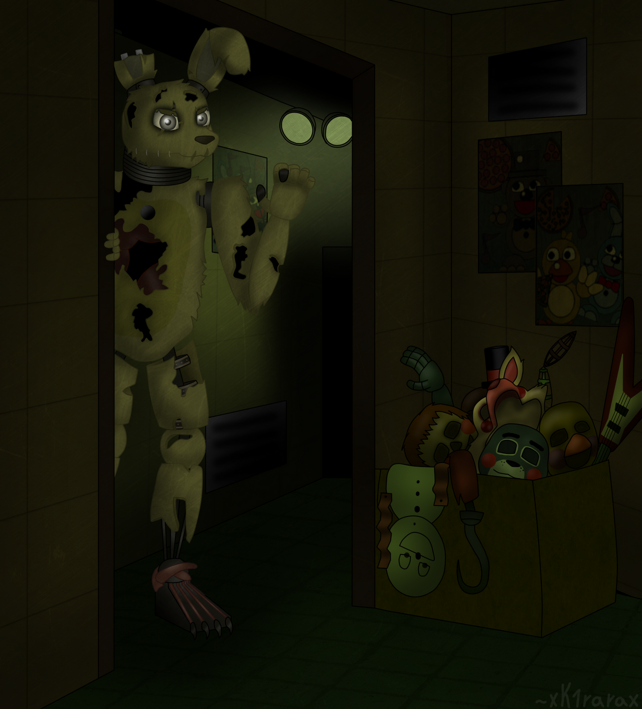 Fnaf Three Springtrap FNAF 3 - Springtrap by XK1RARAX on DeviantArt