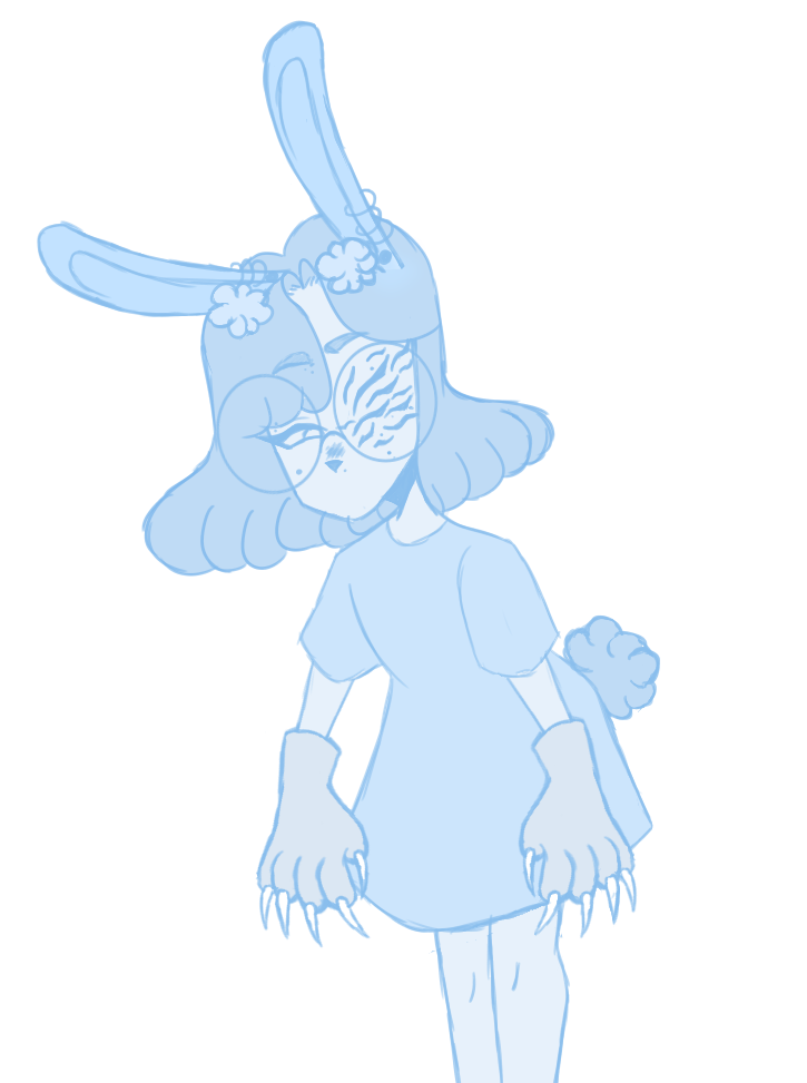 Gory Blue Bunny by f-wartist on DeviantArt