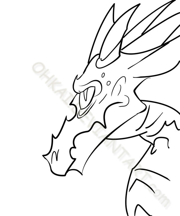 Some Dragon Lineart