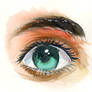 Watercolor Teal Eye