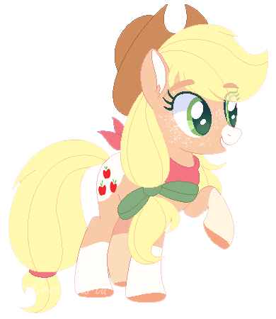 Mlp Applejack Color Inverted MLP Redesign AppleJack by greenmarta on DeviantArt