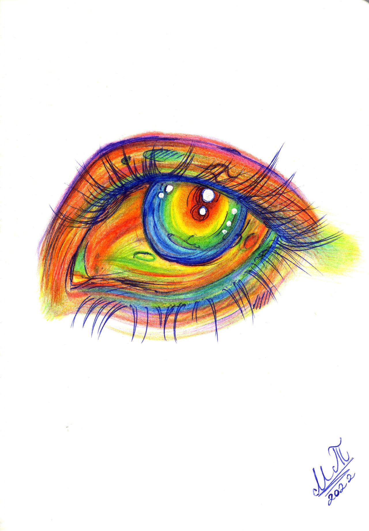 Medium Colorful Drawing Colorful Eye Drawing by greenmarta on DeviantArt