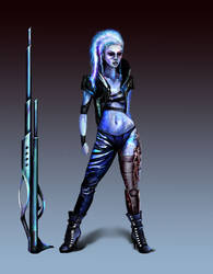 Cyber Punk Mage Sniper Chick...