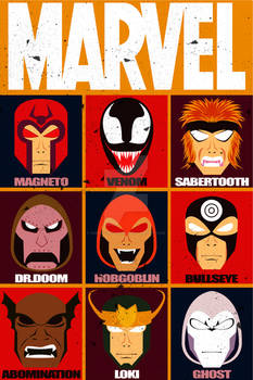 Marvel Villains Poster