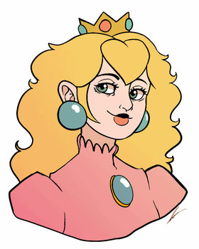 Peach Blinks - GIF