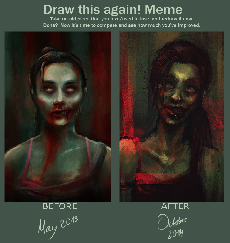 Draw this again! Meme [Zombie Girl]